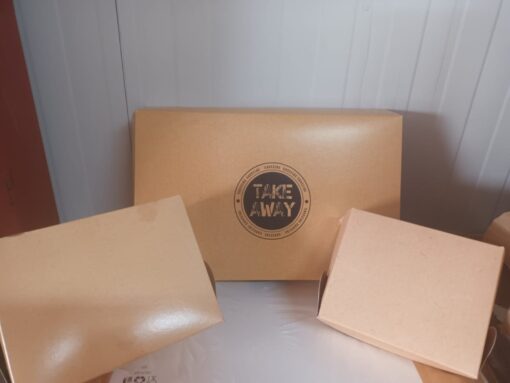 Κουτιά ψητοπωλείο - grill boxes aluminium cladding 10kilo pack size 36.5x22,5x6.5