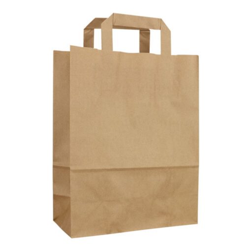ΤΣΑΝΤΑ ΧΑΡΤΙΝΗ ΚΡΑΦΤ TAKE AWAY ΜΕ ΕΝΙΣΧΥΜΕΝΟ ΕΣΩ ΧΕΡΑΚΙ 26Χ14Χ32  paper bags